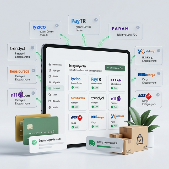 Tek Panelden Stok, Sipariş ve Fatura Yönetimi Sağlayan E-Ticaret Yazılımı